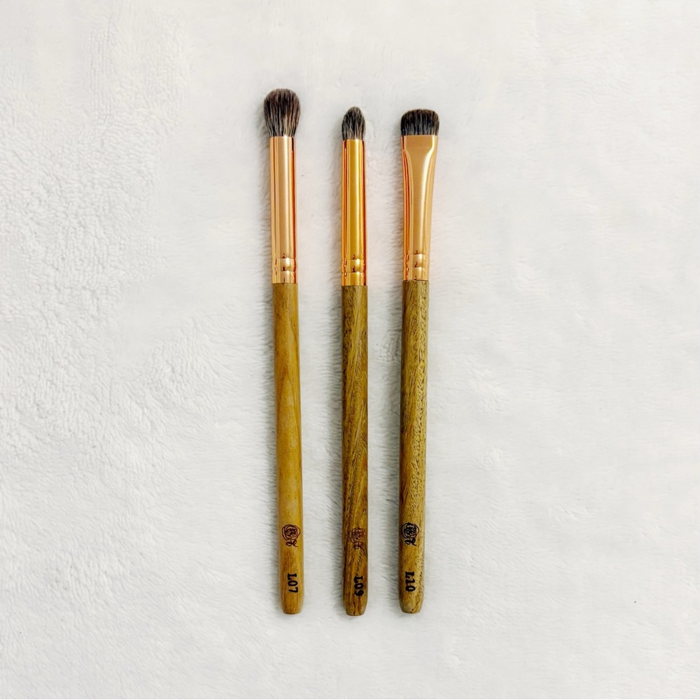 Chinese Fude Soft Weasel Goat Hair Medium Shader Eyeshadow Makeup Brush Set